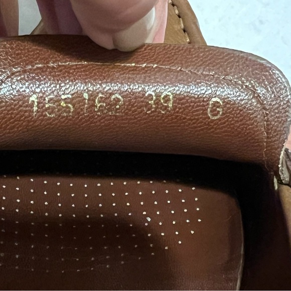 Authentic Gucci Leather Driving Shoes Loafers with Bamboo Horsebit Size 39 Tan - Picture 10 of 17